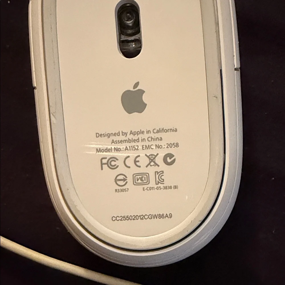 Apple White Wired Mouse
